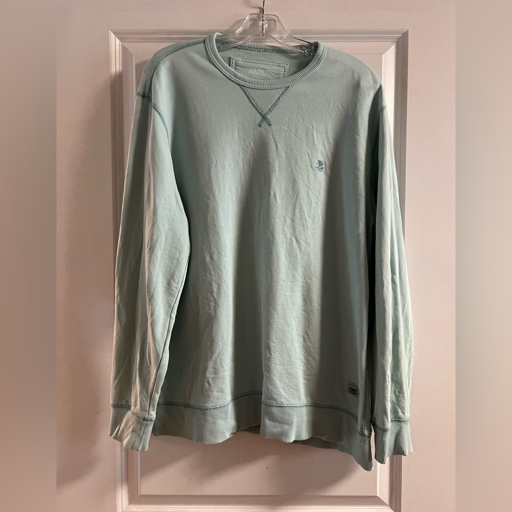 Izod Sage Green Saltwater Relaxed Classics Crew Neck Sweatshirt